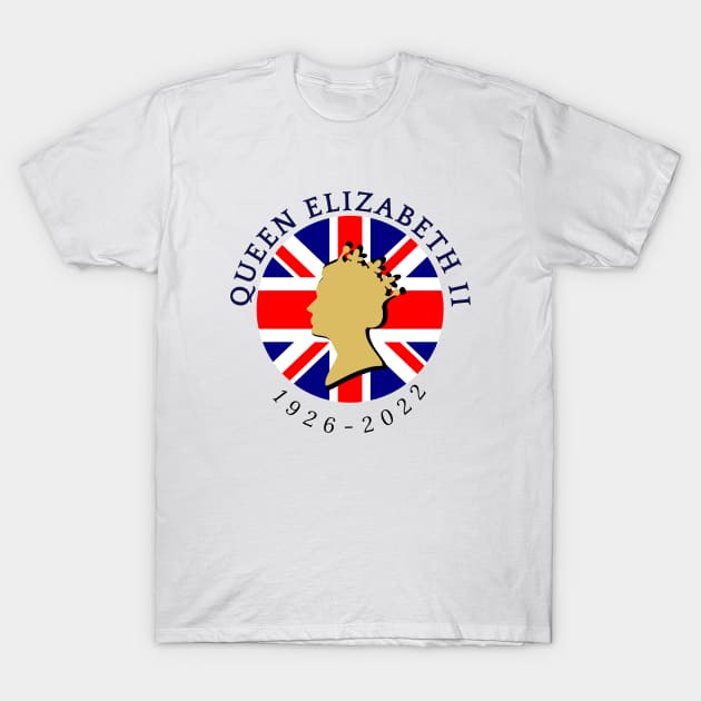 RIP Queen Elizabeth II (1926 - 2022) Print Design T-Shirt by Jamille Art